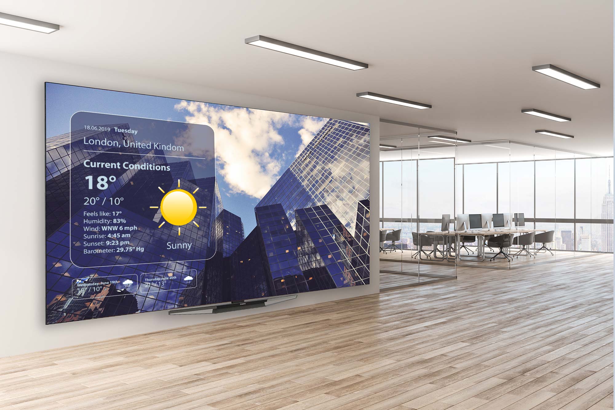 Logiciel d'affichage dynamique téléviseur grand format