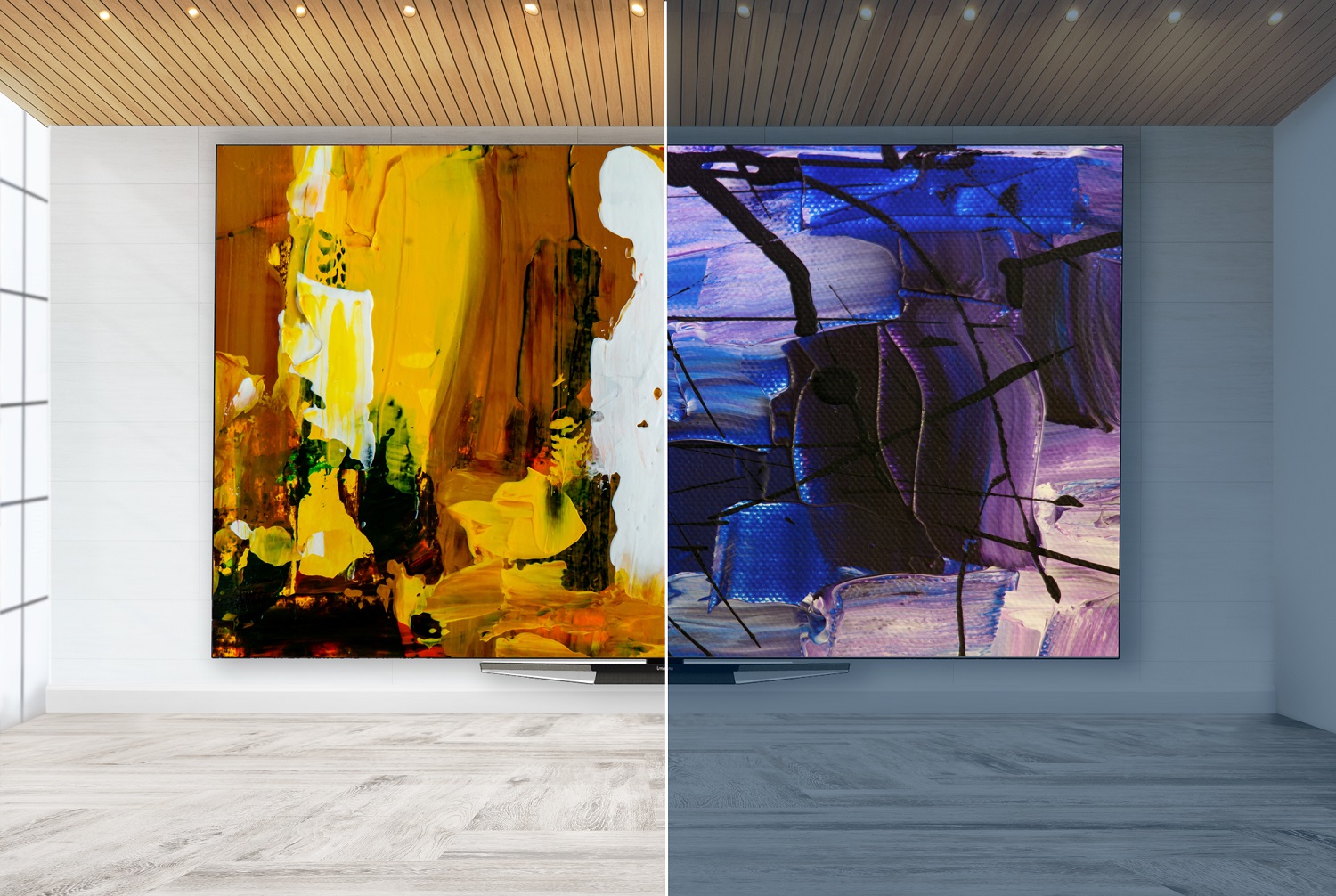 Mode artiste sur téléviseur écran géant LED