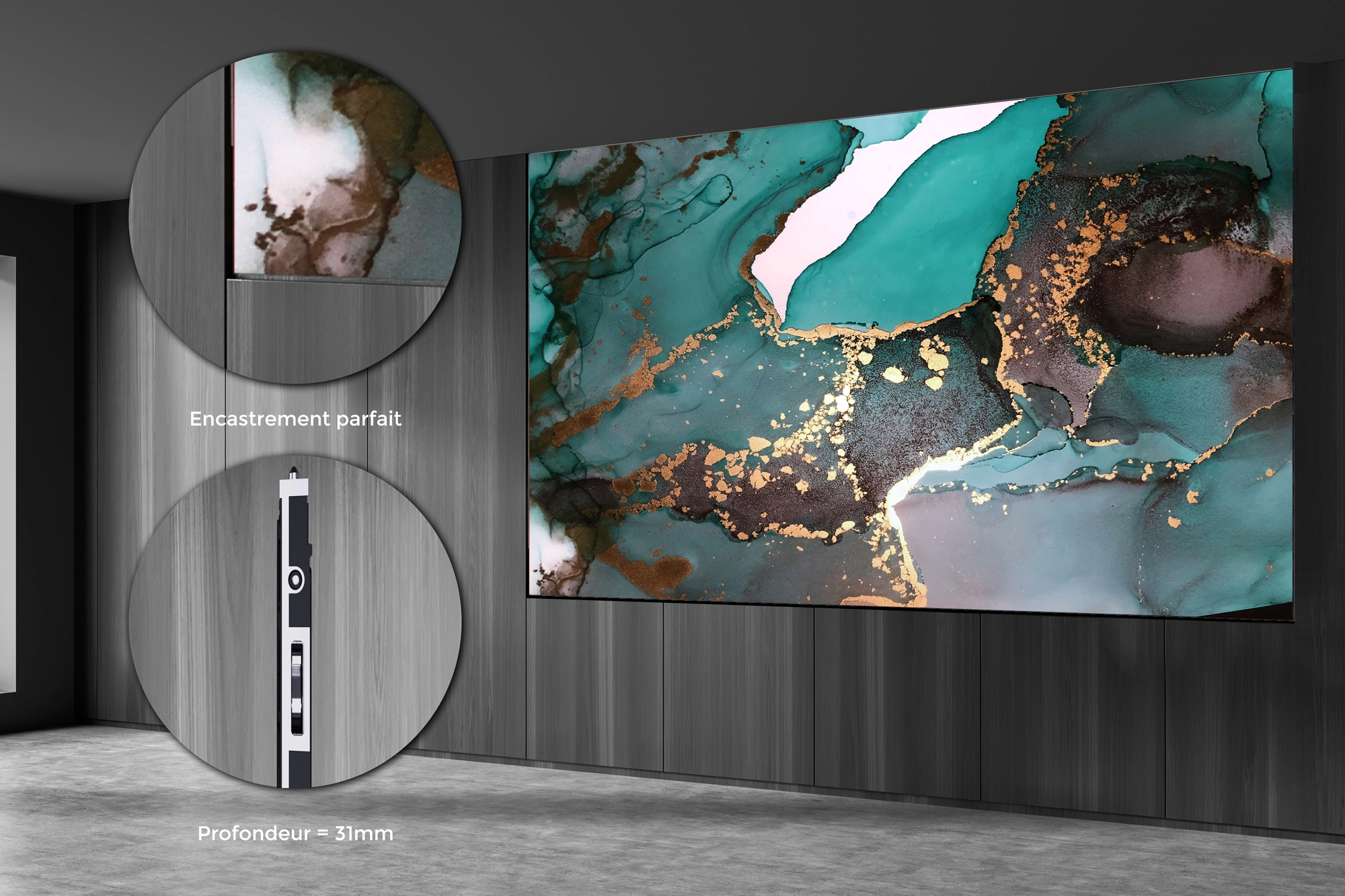 mur led encastré et ecran geant a led hd